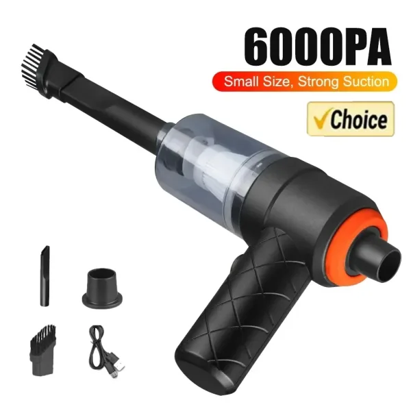 Aspiradora inal mbrica de mano para coche aspirador port til de alta potencia 6000Pa 120W para