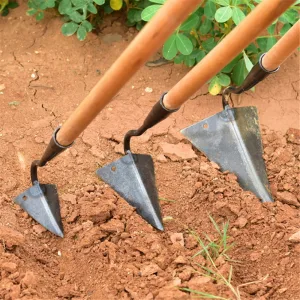 Azadas triangulares para plantaci n de verduras en el hogar herramientas de granja Punta peque a 6