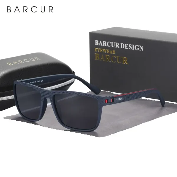 BARCUR gafas de sol polarizadas TR90 para hombre y mujer lentes deportivas ligeras accesorio de protecci