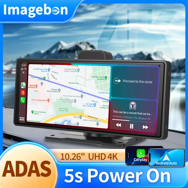 C mara de salpicadero 4K ADAS de 10 26 pulgadas videoc mara inal mbrica Carplay y