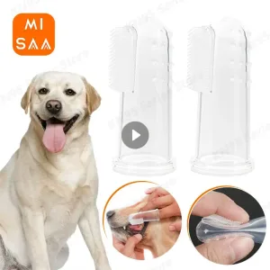 Cepillo de dientes de dedo s per suave para mascotas herramienta para el cuidado de los