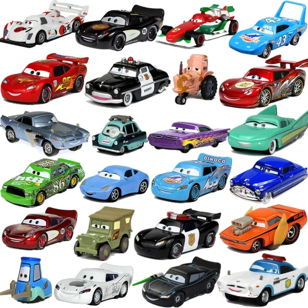 Coche de juguete Lightning McQueen Mater Sheriff modelo de aleaci n de Metal veh culos de