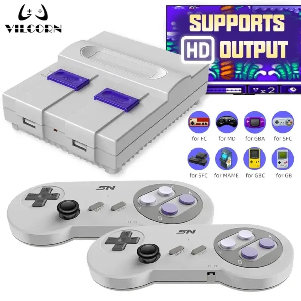 Consolas de videojuegos Retro TV 4K para SEGA SNES GBA GB Dendy Consola 6000 Juegos Regalos