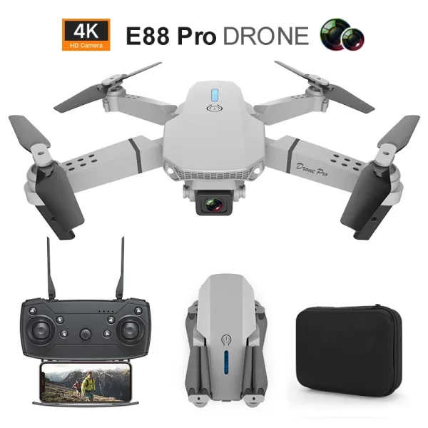 Dron profesional E88 Pro con c mara Hd 4k Rc helic ptero de Control remoto Dron