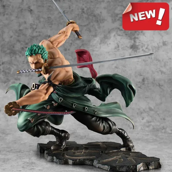 Figura de acci n de One Piece para ni os estatua de Roronoa Zoro de tres