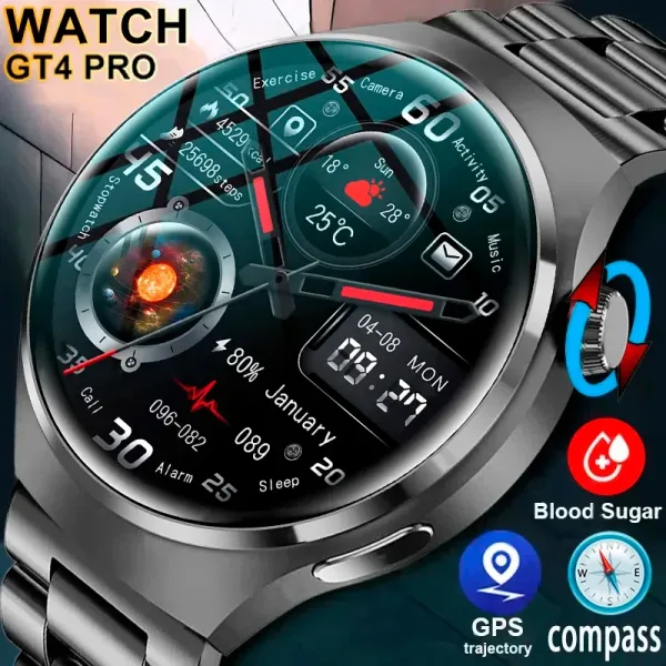 GT4 Pro reloj inteligente para hombre accesorio de pulsera resistente al agua IP68 con GPS pantalla