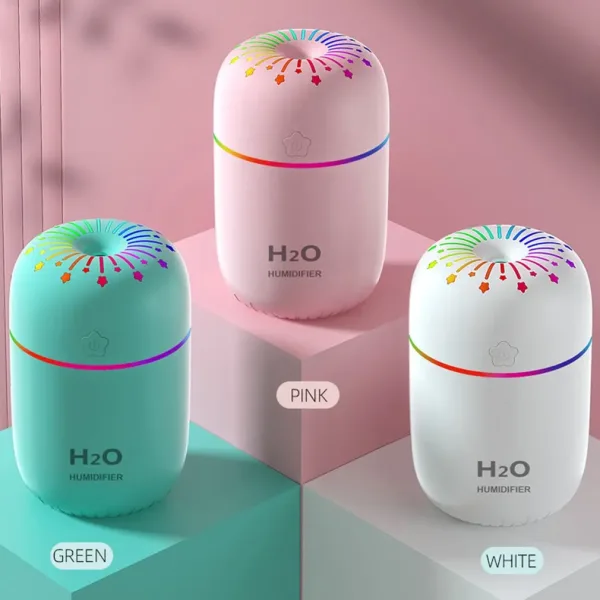 Humidificador de aromaterapia con luz colorida para el hogar Humidificador inteligente de gran capacidad con USB