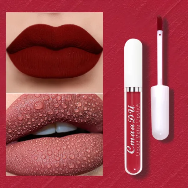 L piz labial l quido brillo de labios mate de terciopelo Sexy belleza rojo Nude maquillaje