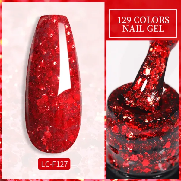 LILYCUTE esmalte en Gel para u as barniz semipermanente para manicura con LED UV 129 colores 3