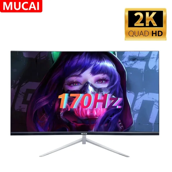 MUCAI Monitor de 27 pulgadas 2K pantalla Lcd IPS de 144Hz QHD 180Hz Panel plano para