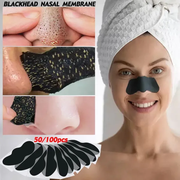 Mascarilla Unisex para eliminar espinillas tiras nasales limpieza profunda de poros pegatinas negras para el cuidado