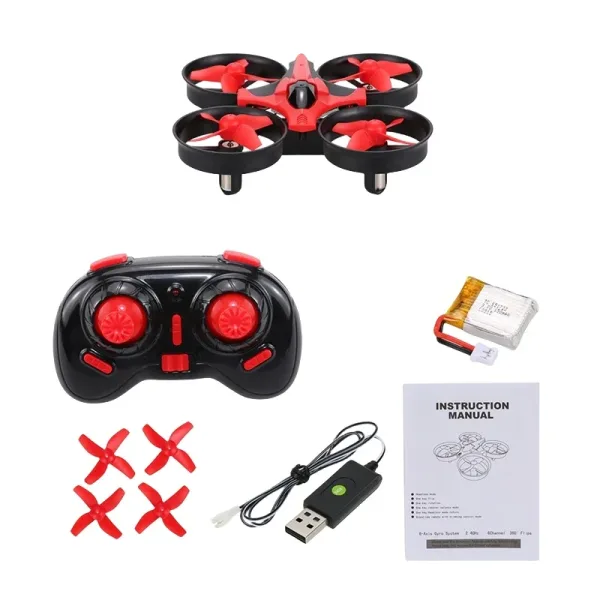 Mini Dron teledirigido de 4 ejes cuadric ptero con giroscopio de 2 4G 4 canales NH