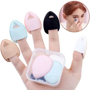 Minialmohadilla para base de dedo coj n de aire peque o esponja para polvo corrector facial