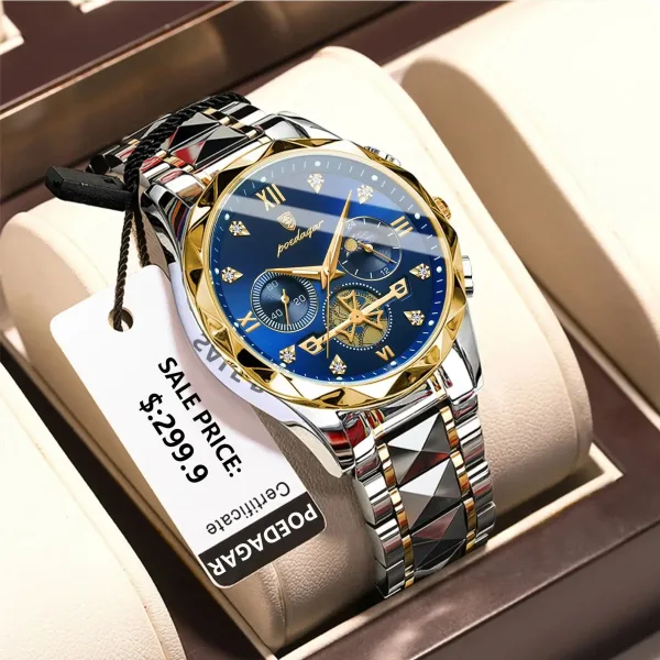 Fabuloso Reloj de Acero Inoxidable Elegante para Hombres