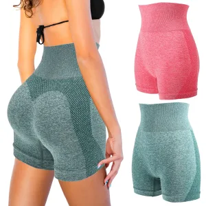 Pantalones cortos deportivos de Yoga para mujer mallas atl ticas de cintura alta para gimnasio 2