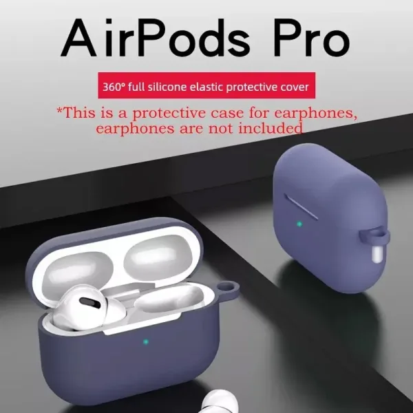 Para AirPods Pro Funda Protectora de Silicona Nuevo Color S lido Apple Auriculares Bluetooth Funda Protectora