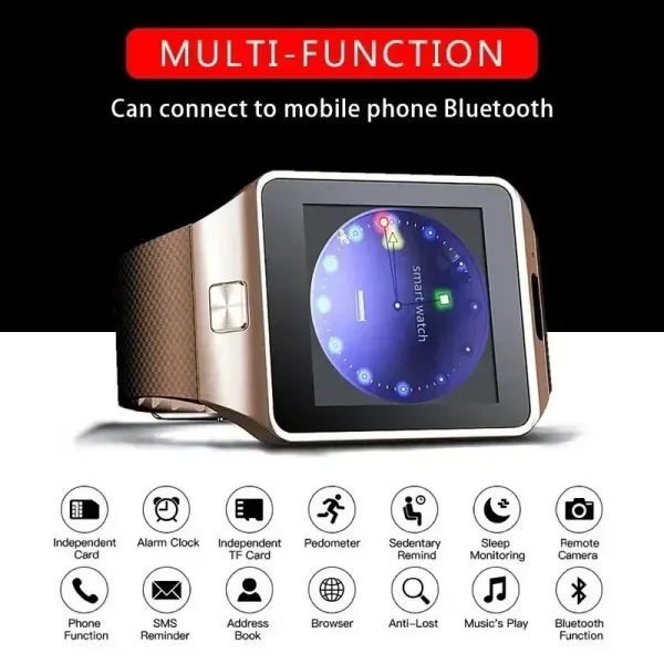 Reloj inteligente m vil DZ09 con tarjeta SIM Monitor de sue o rastreador de Fitness Control 4