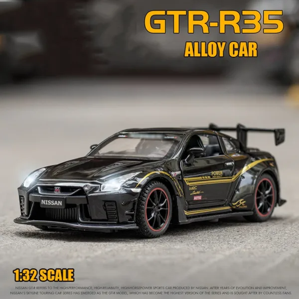 Simulaci n de carrera deportiva Skyline R35 veh culo fundido a presi n modelo de coche