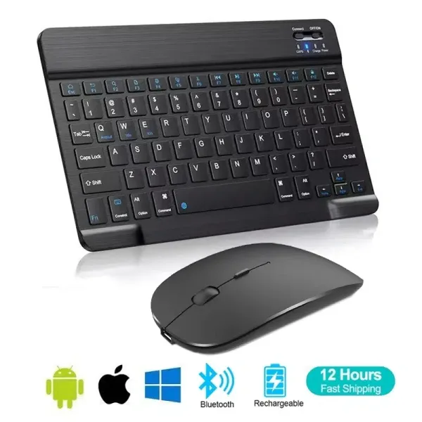 Teclado inal mbrico Bluetooth espa ol y franc s Azerty ruso y coreano para iPad Mac