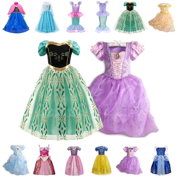 Vestido de princesa para ni as disfraz de Cenicienta Blancanieves Aurora Sof a Rapunzel Cenicienta fiesta