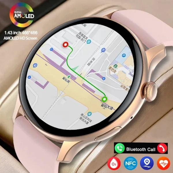 Xiaomi reloj inteligente deportivo con GPS para mujer Pantalla AMOLED HD de 1 43 pulgadas pantalla 6