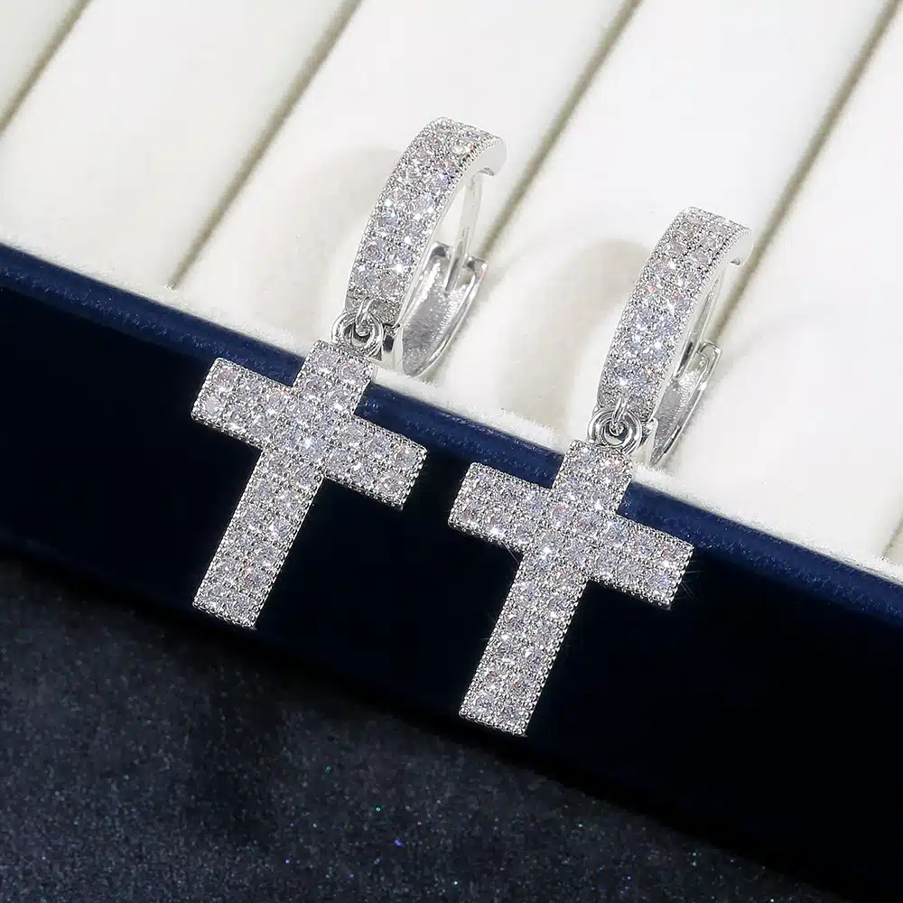 Calidad En Aretes De Gota Con Forma De Cruz Para Mujer Calidad En Aretes De Gota Con Forma De Cruz Para Mujer