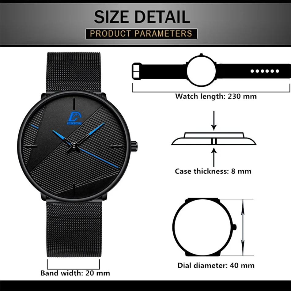 Esencial Reloj De Cuarzo Minimalista Para Hombre Esencial Reloj De Cuarzo Minimalista Para Hombre