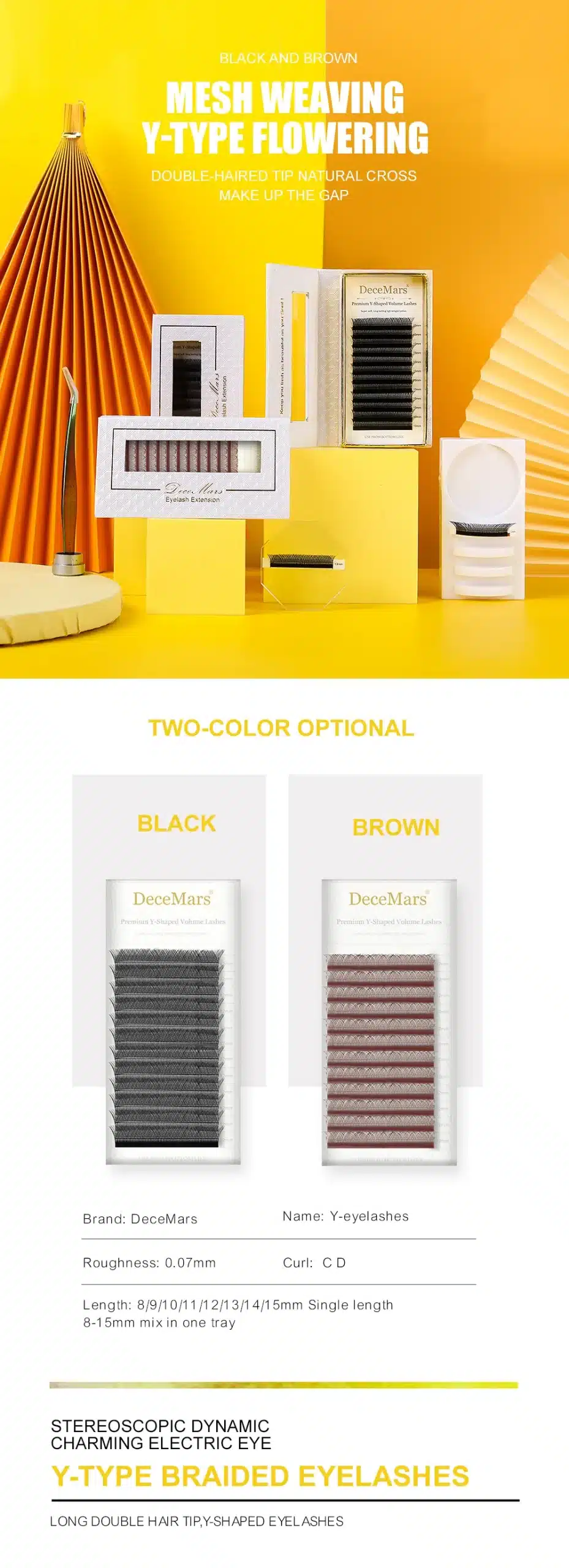 Deslumbra Con Las Asombrosas Extensiones De Pestañas Yy Shape De Decemars