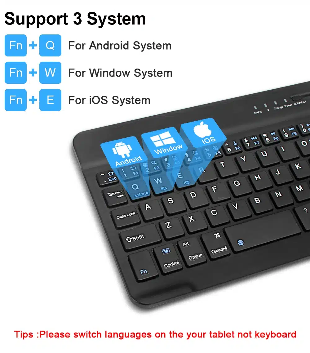 Fenomenal Teclado Inalámbrico Bluetooth Para Tabletas Fenomenal Teclado Inalámbrico Bluetooth Para Tabletas