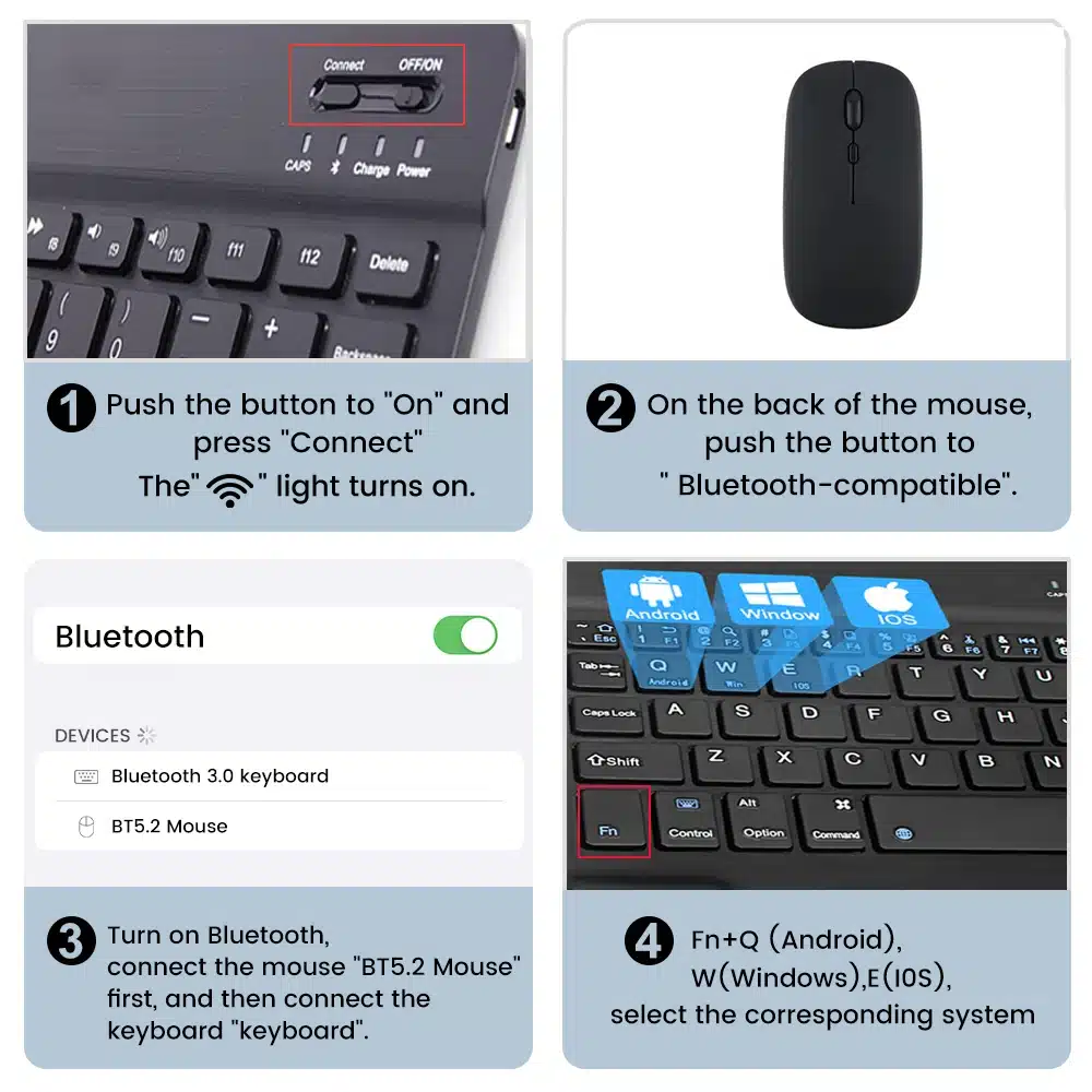 Fenomenal Teclado Inalámbrico Bluetooth Para Tabletas Fenomenal Teclado Inalámbrico Bluetooth Para Tabletas