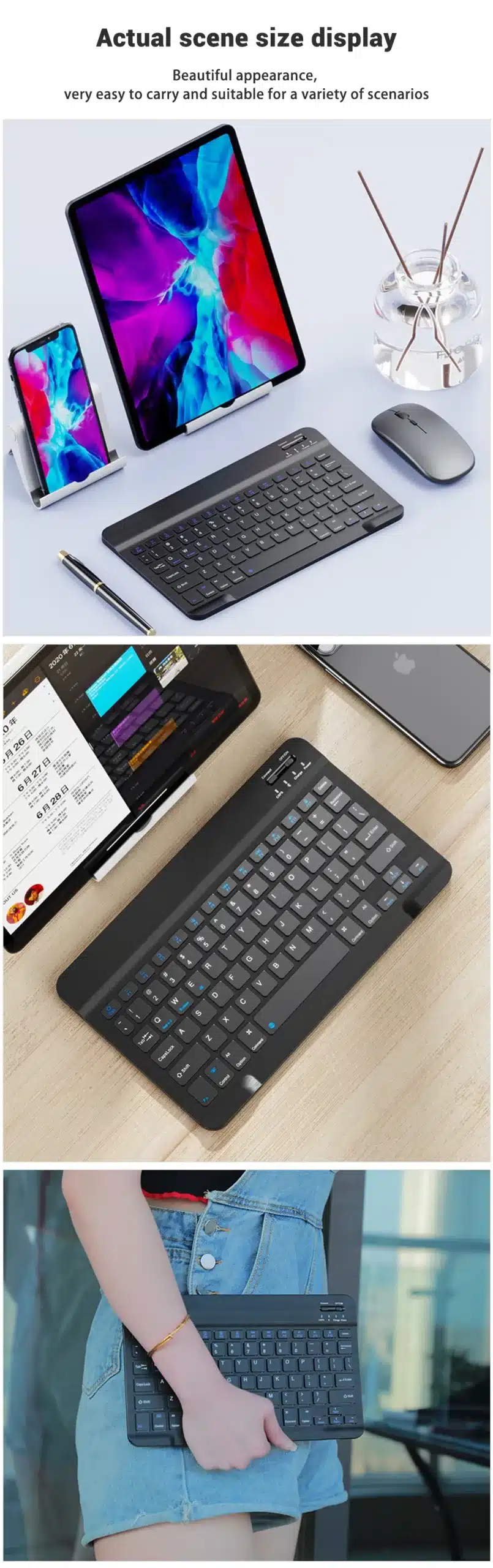 Fenomenal Teclado Inalámbrico Bluetooth Para Tabletas Fenomenal Teclado Inalámbrico Bluetooth Para Tabletas
