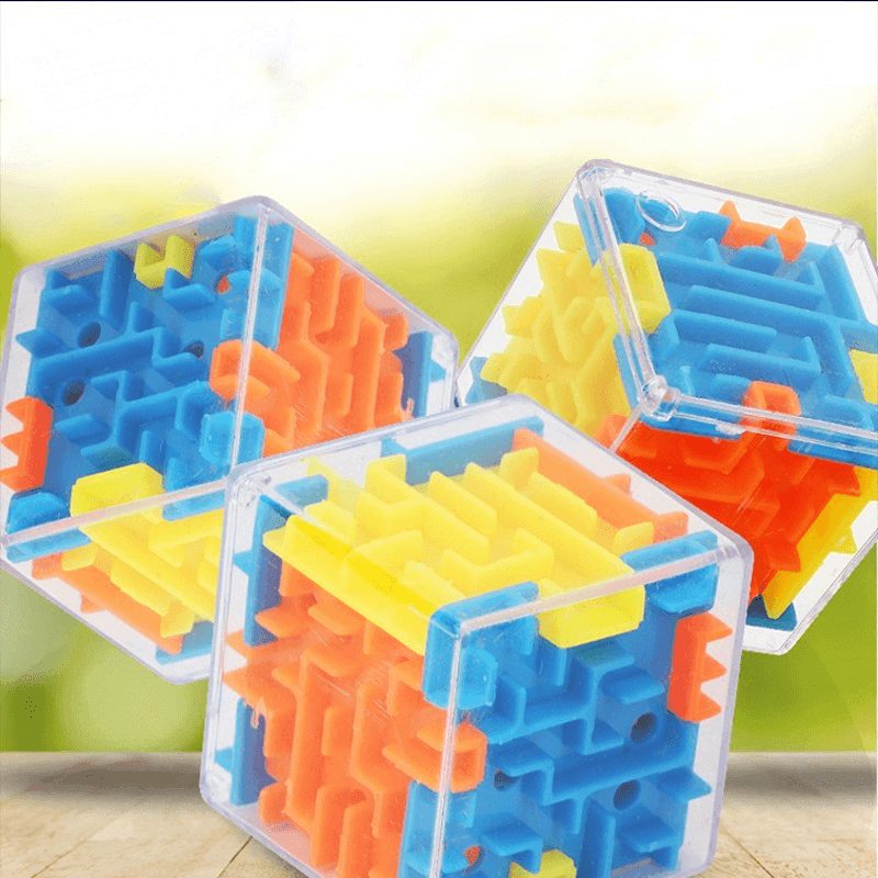 Laberinto 3D Cubo Mágico Rompecabezas Transparente De Seis Caras Laberinto 3D Cubo Mágico Rompecabezas Transparente De Seis Caras