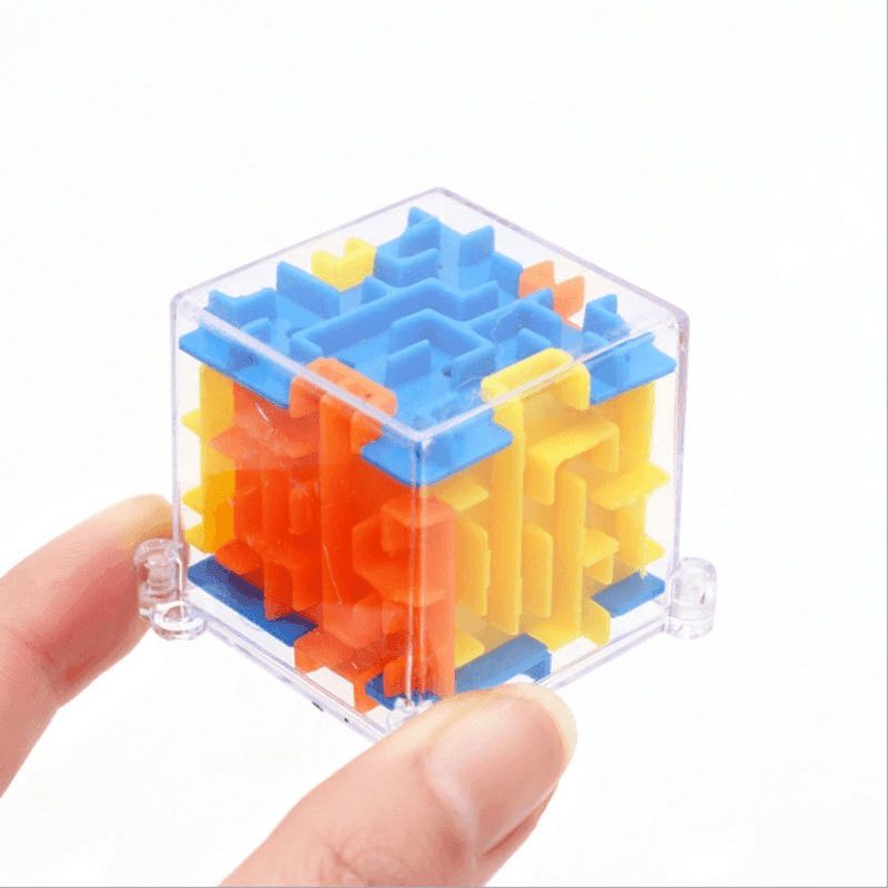 Laberinto 3D Cubo Mágico Rompecabezas Transparente De Seis Caras Laberinto 3D Cubo Mágico Rompecabezas Transparente De Seis Caras