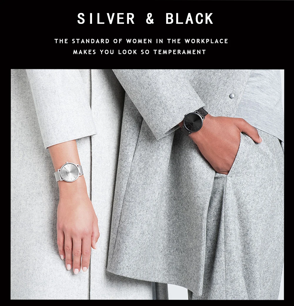 Reloj De Pulsera De Lujo Para Mujer De Banda De Acero Inoxidable De Calidad