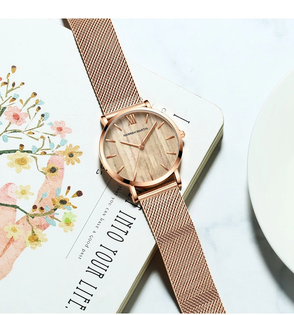 Reloj De Pulsera De Lujo Para Mujer De Banda De Acero Inoxidable De Calidad