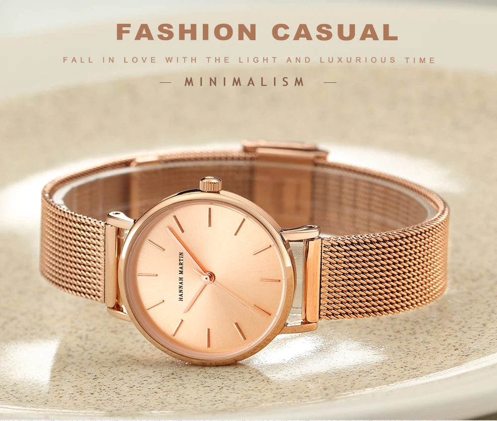 Reloj De Pulsera De Lujo Para Mujer De Banda De Acero Inoxidable De Calidad