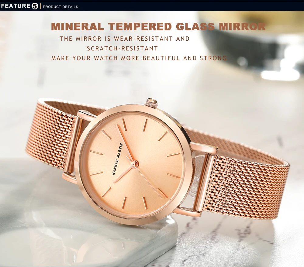 Reloj De Pulsera De Lujo Para Mujer De Banda De Acero Inoxidable De Calidad