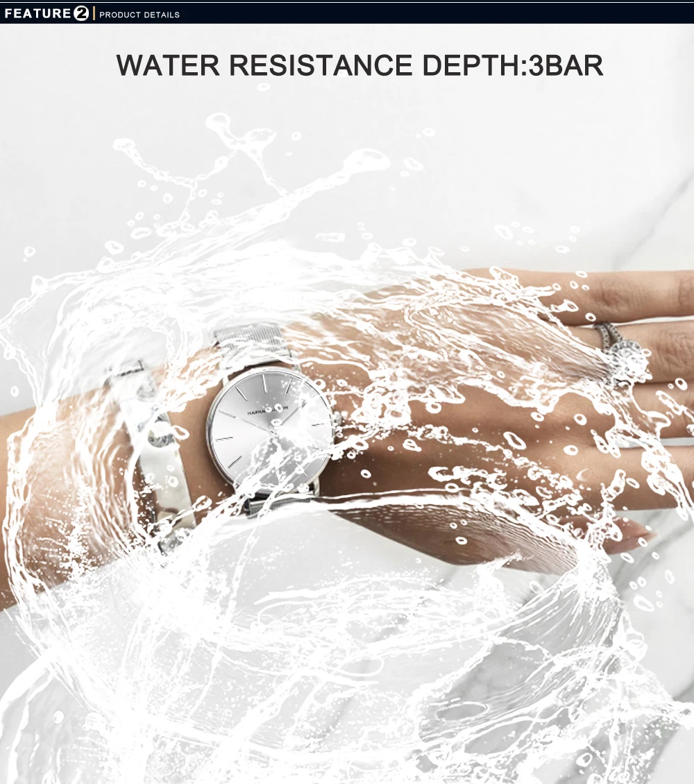 Reloj De Pulsera De Lujo Para Mujer De Banda De Acero Inoxidable De Calidad