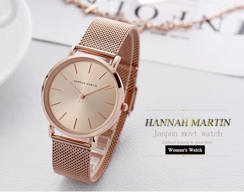Reloj De Pulsera De Lujo Para Mujer De Banda De Acero Inoxidable De Calidad