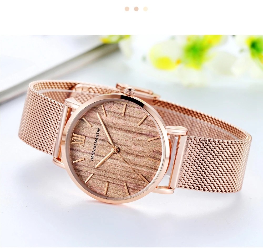 Reloj De Pulsera De Lujo Para Mujer De Banda De Acero Inoxidable De Calidad