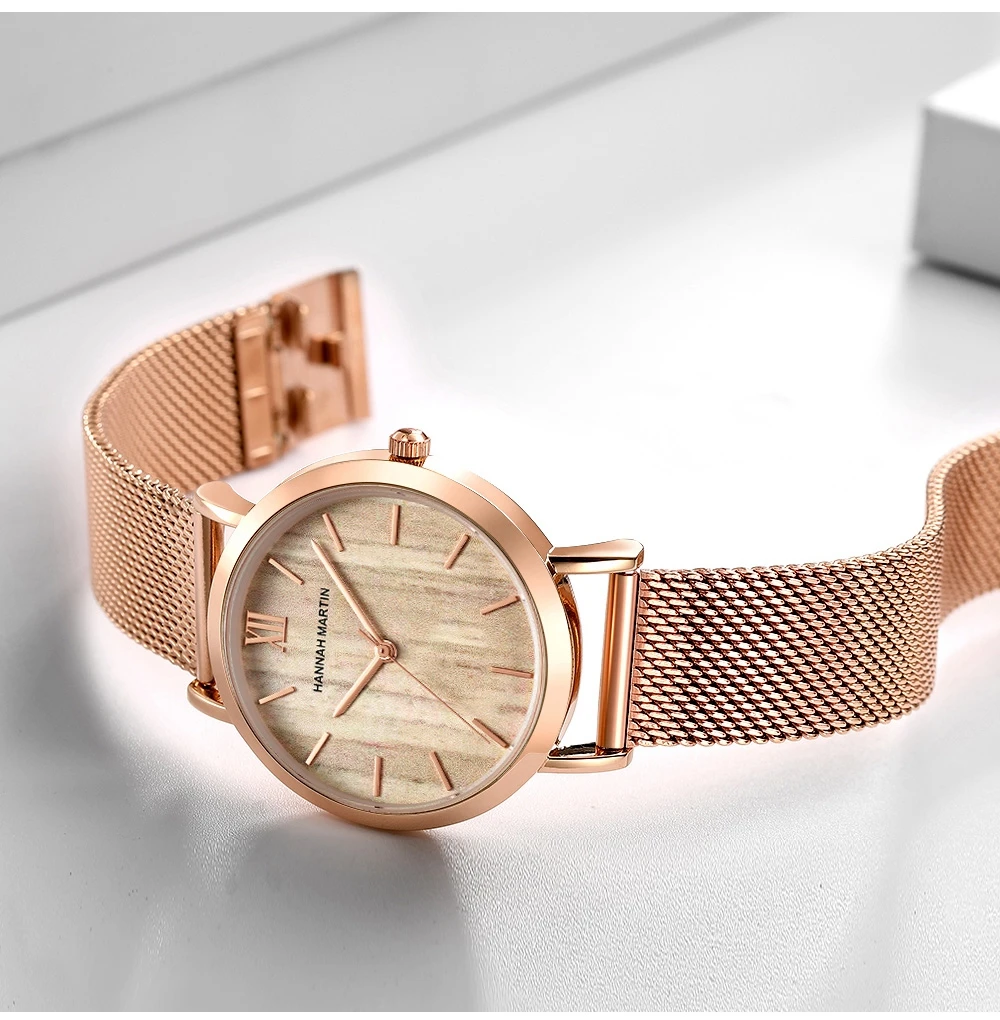 Reloj De Pulsera De Lujo Para Mujer De Banda De Acero Inoxidable De Calidad