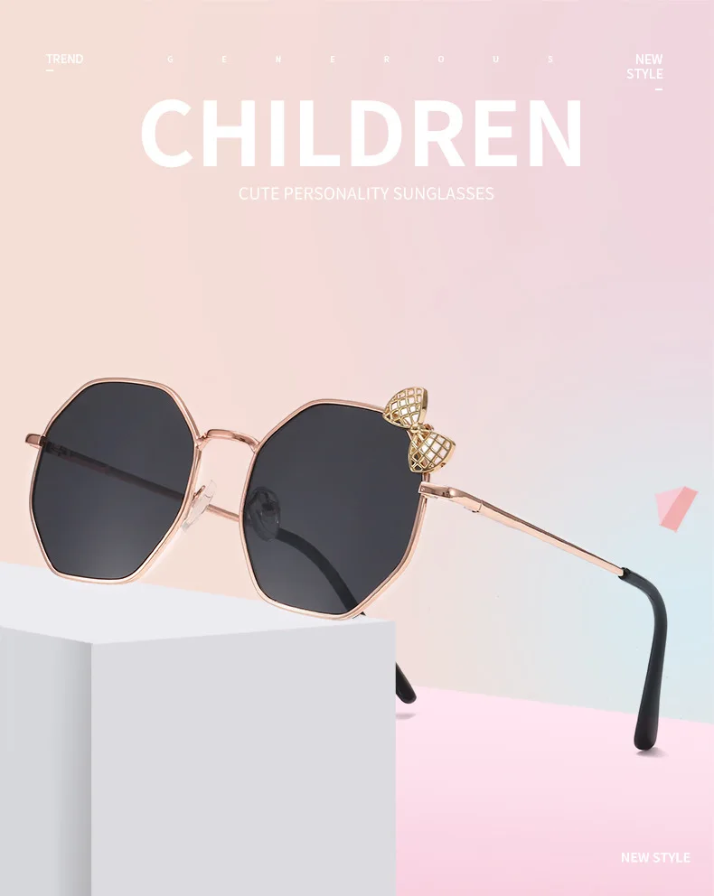 Gafas De Sol De Metal Con Lazo Para Niños Y Niñas: Estilo Y Protección Para Los Más Pequeños