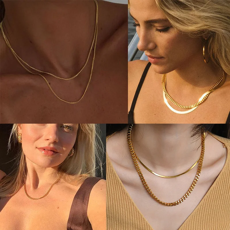 Collar De Cadena Cubana Unisex - Estilo Y Elegancia En Un Solo Accesorio