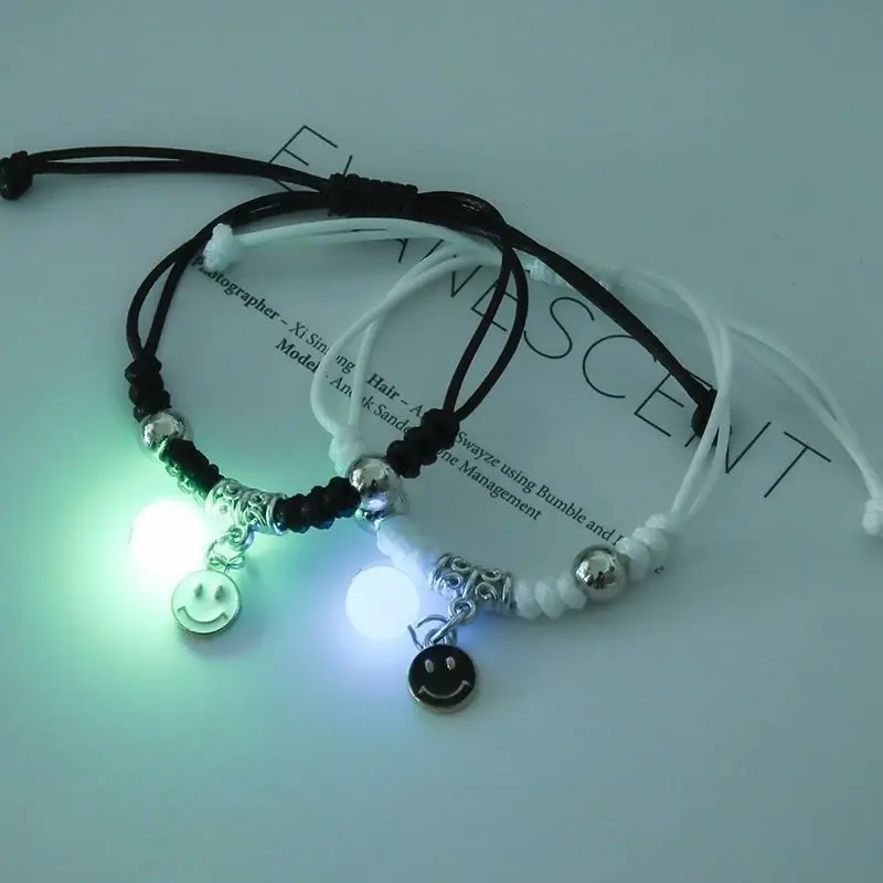 Pulsera Luminosa Unisex Con Cuentas: Estilo Y Brillo En Un Solo Accesorio
