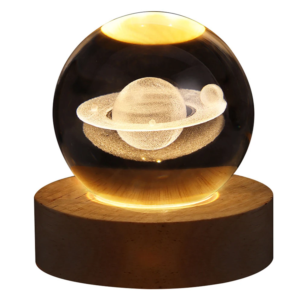 Lámpara De Bola De Cristal 3D: Proyecciones Planetarias Y Galaxia Lámpara De Bola De Cristal 3D: Proyecciones Planetarias Y Galaxia