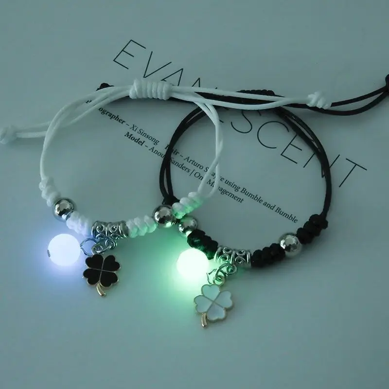 Pulsera Luminosa Unisex Con Cuentas: Estilo Y Brillo En Un Solo Accesorio