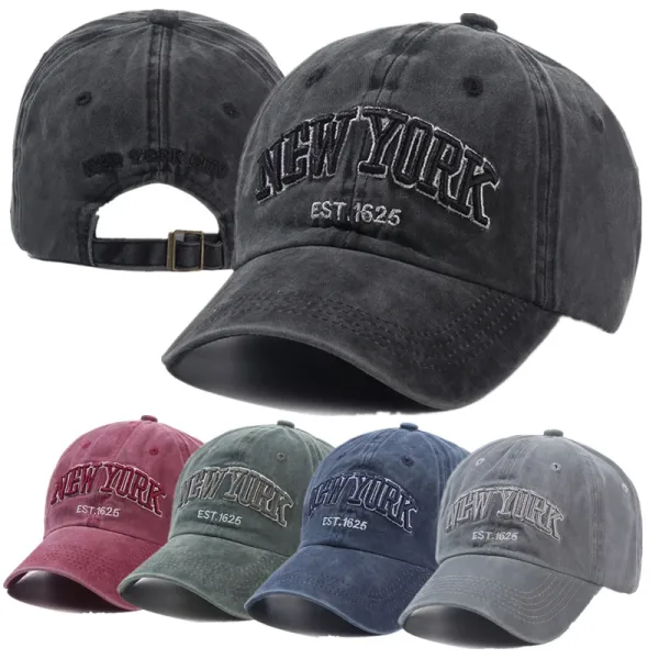 2024 Gorra De Algodón Lavada De Nueva York Para Hombres Y Mujeres