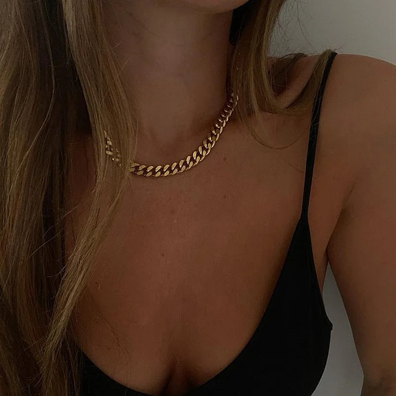 Collar De Cadena Cubana Unisex - Estilo Y Elegancia En Un Solo Accesorio