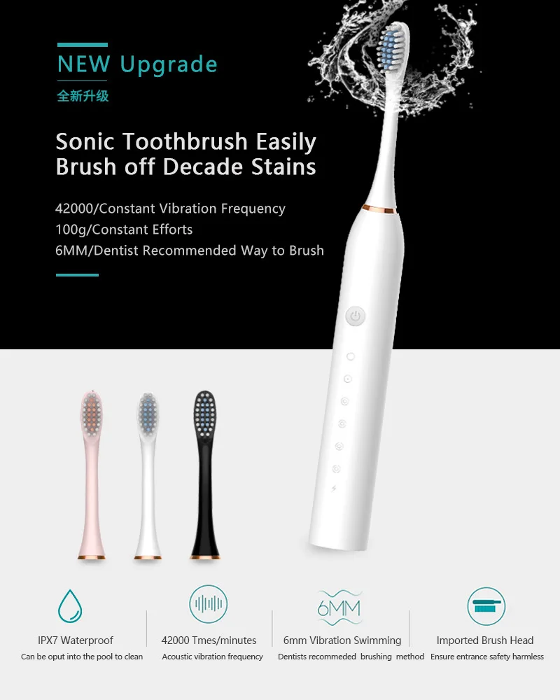 Nuevo Cepillo De Dientes Eléctrico Limpieza Profunda Nuevo Cepillo De Dientes Eléctrico Limpieza Profunda