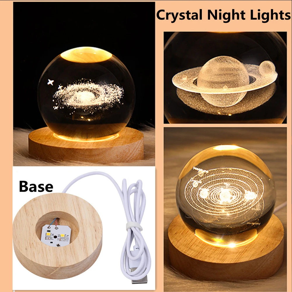 Lámpara De Bola De Cristal 3D: Proyecciones Planetarias Y Galaxia Lámpara De Bola De Cristal 3D: Proyecciones Planetarias Y Galaxia